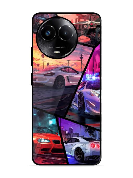 Ride In Pixels Glossy Metal Phone Cover for Realme C67 (5G) Zapvi