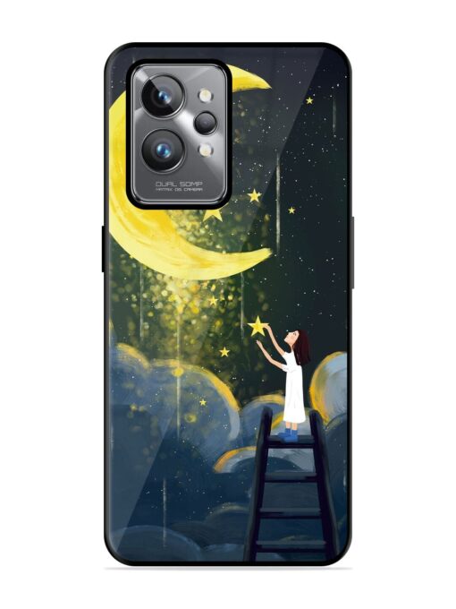 Moonlight Healing Night Illustration Glossy Metal TPU Phone Cover for Realme Gt 2 Pro