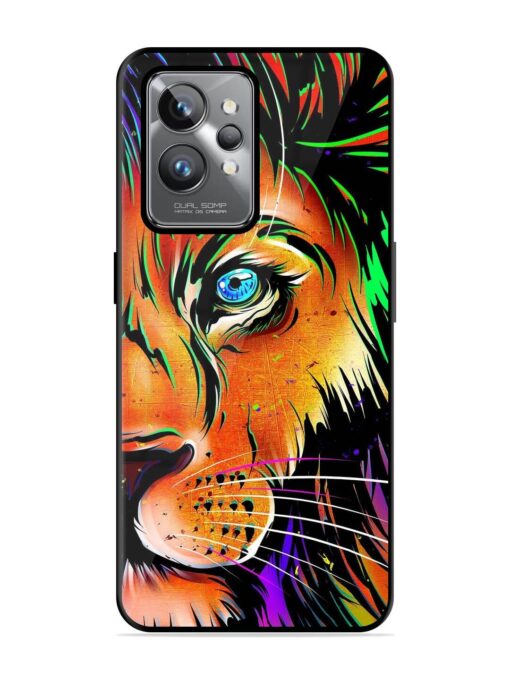 Colorful Lion Design Glossy Metal TPU Phone Cover for Realme Gt 2 Pro