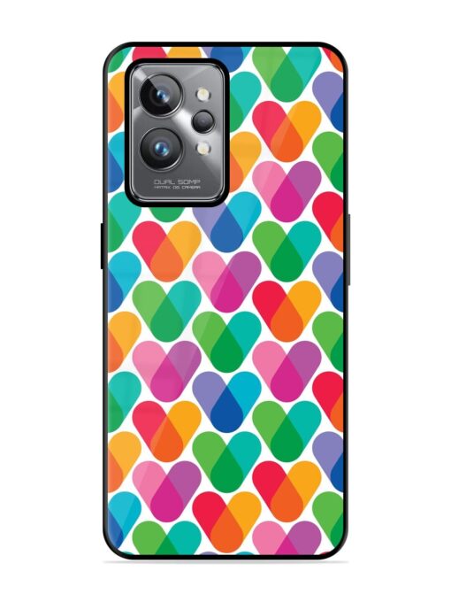 Overlapping Colors Colorful Glossy Metal TPU Phone Cover for Realme Gt 2 Pro