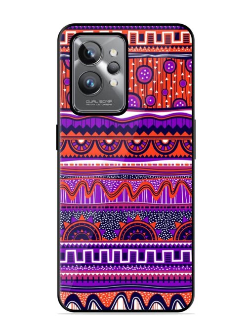 Ethnic Seamless Pattern Glossy Metal TPU Phone Cover for Realme Gt 2 Pro