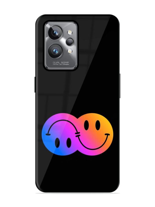 Gradient Smile Art Glossy Metal TPU Phone Cover for Realme Gt 2 Pro