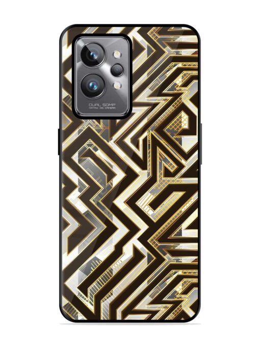 Technology Geometric Seamless Glossy Metal Phone Cover for Realme Gt 2 Pro