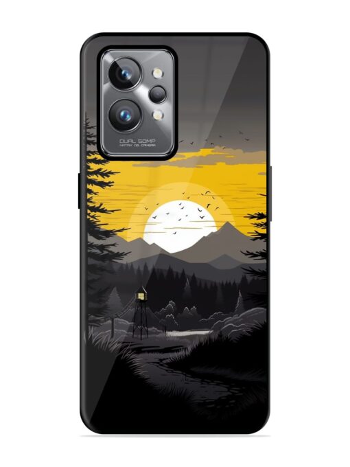 Sunset Vector Glossy Metal Phone Cover for Realme Gt 2 Pro