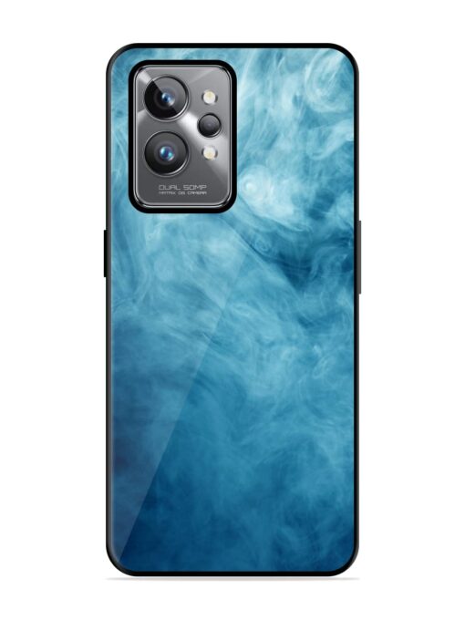 Blue Smoke Art Glossy Metal Phone Cover for Realme Gt 2 Pro