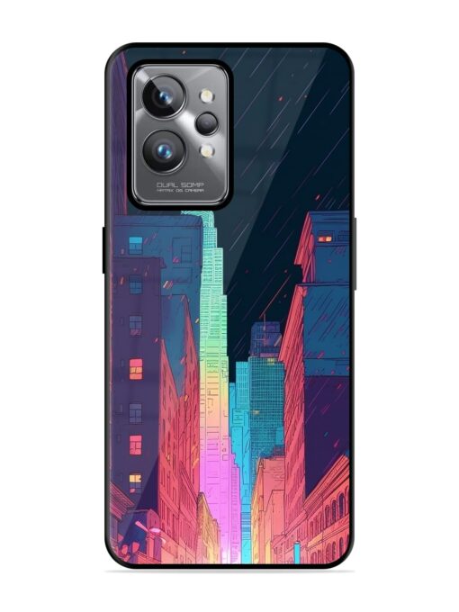 Minimal City Art Glossy Metal Phone Cover for Realme Gt 2 Pro