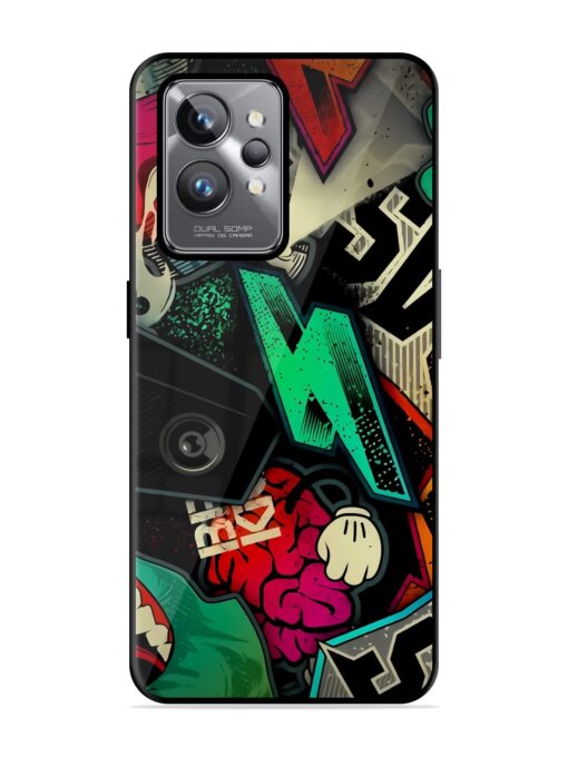 Graffiti Art Glossy Metal Phone Cover for Realme Gt 2 Pro