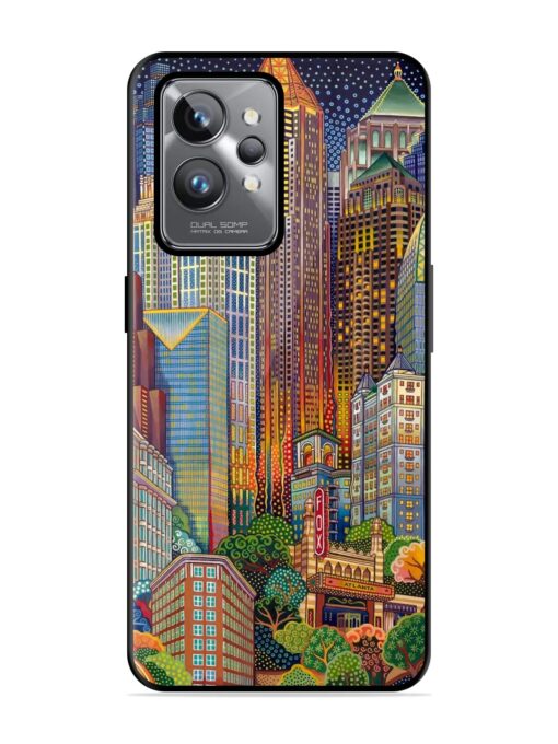 Cityscapes Art Glossy Metal Phone Cover for Realme Gt 2 Pro