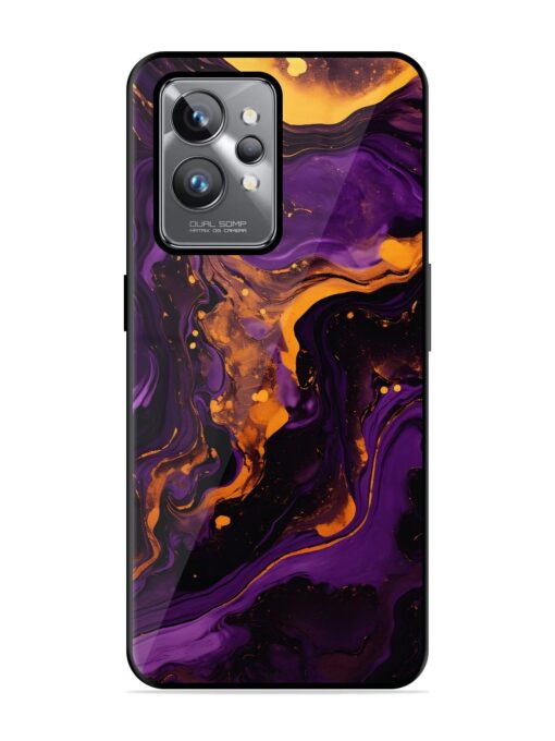 Painting Of A Purple Glossy Metal Phone Cover for Realme Gt 2 Pro