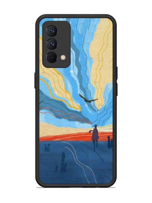 Minimal Abstract Landscape Glossy Metal Phone Cover for Realme Gt Master Edition