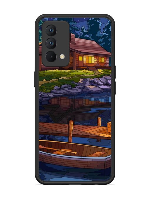 Village Night Scene Glossy Metal Phone Cover for Realme Gt Master Edition