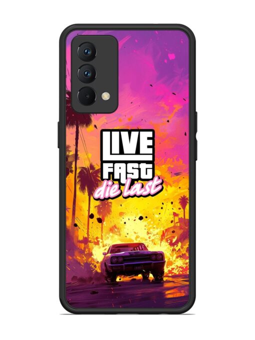 Live Fast Glossy Metal Phone Cover for Realme Gt Master Edition