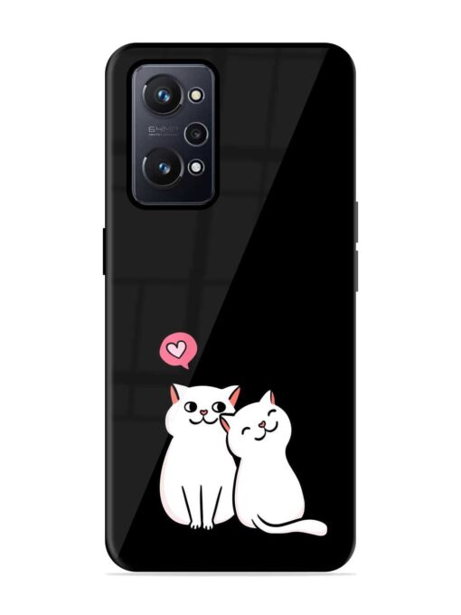 Cat Love Glossy Metal Phone Cover for Realme Gt Neo 2