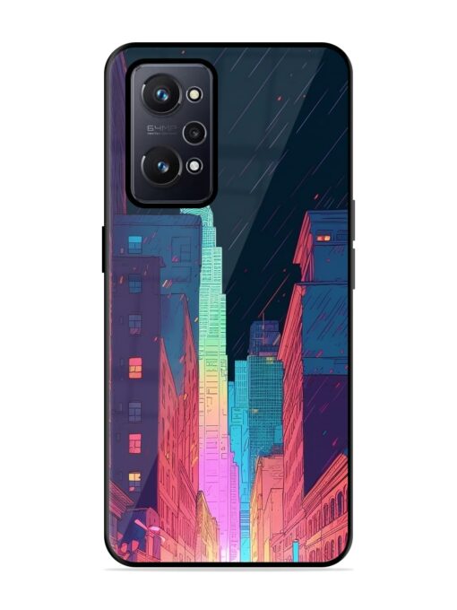 Minimal City Art Glossy Metal Phone Cover for Realme Gt Neo 2