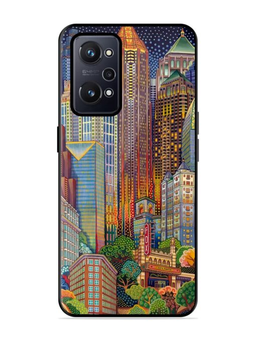 Cityscapes Art Glossy Metal Phone Cover for Realme Gt Neo 2