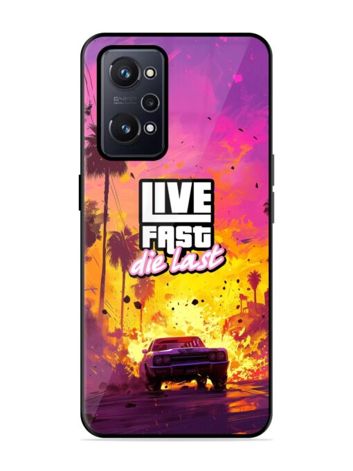 Live Fast Glossy Metal Phone Cover for Realme Gt Neo 2