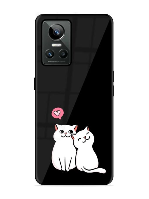 Cat Love Glossy Metal Phone Cover for Realme Gt Neo 3 Zapvi