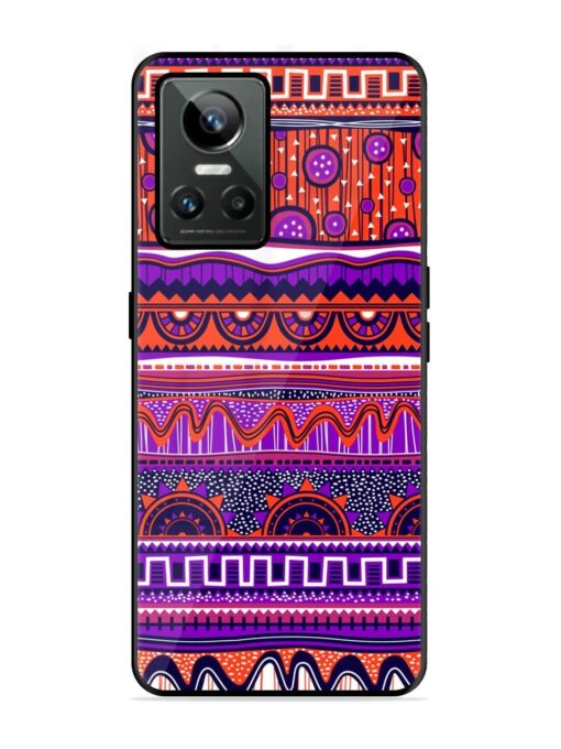 Ethnic Seamless Pattern Glossy Metal TPU Phone Cover for Realme Gt Neo 3 Zapvi