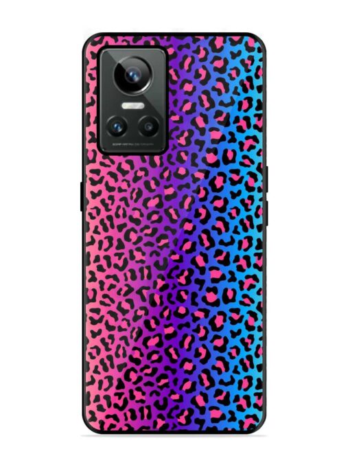 Colorful Leopard Seamless Glossy Metal Phone Cover for Realme Gt Neo 3 Zapvi