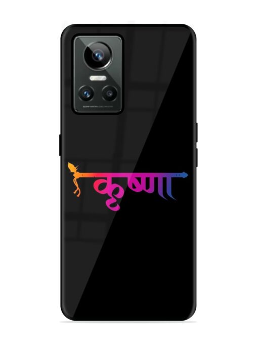 Krishna Typo Glossy Metal Phone Cover for Realme Gt Neo 3 Zapvi