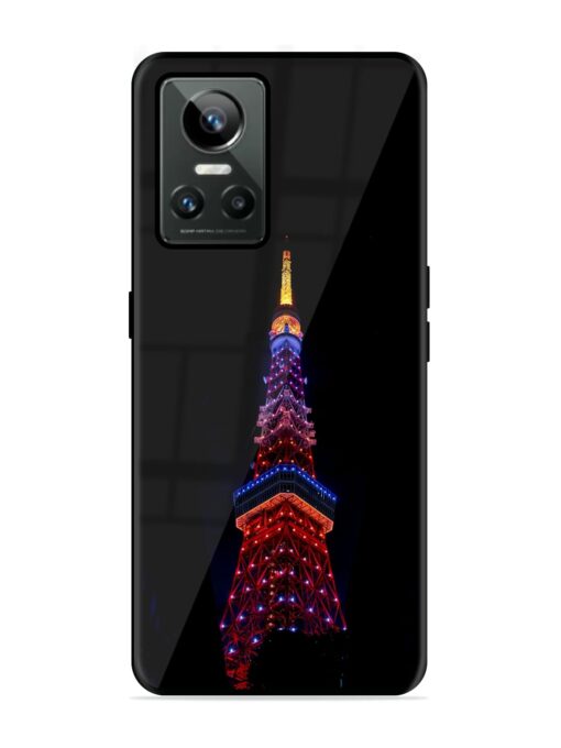 Eiffel Tower Night View Glossy Metal Phone Cover for Realme Gt Neo 3 Zapvi