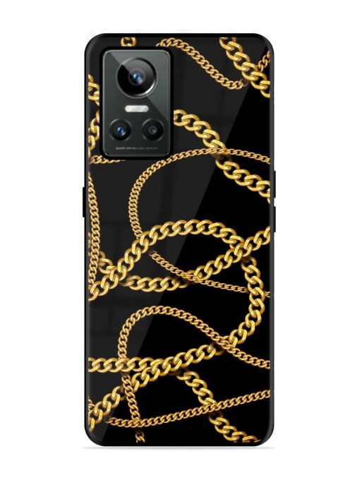 Decorative Golde Chain Glossy Metal Phone Cover for Realme Gt Neo 3 Zapvi