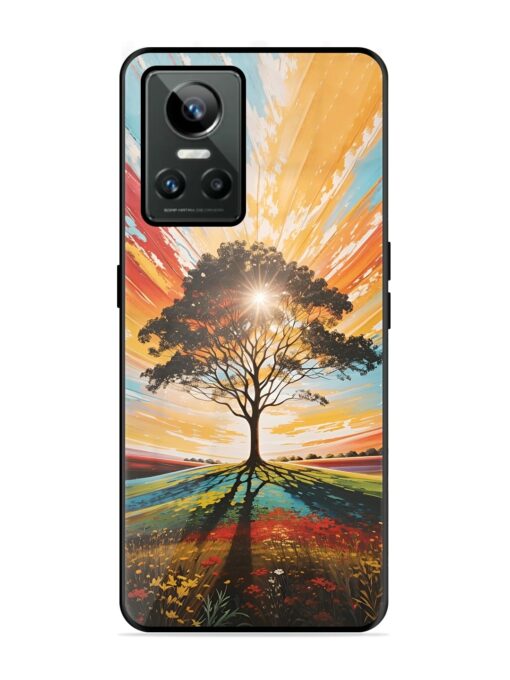 Abstract Tree Colorful Art Glossy Metal Phone Cover for Realme Gt Neo 3 Zapvi