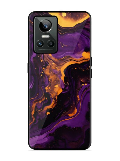 Painting Of A Purple Glossy Metal Phone Cover for Realme Gt Neo 3