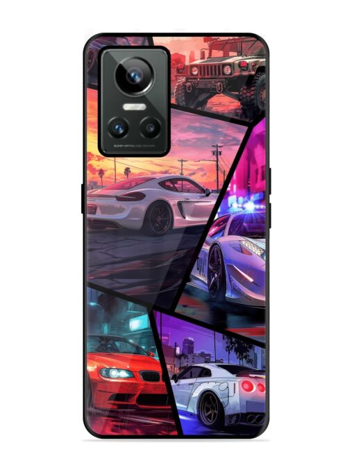 Ride In Pixels Glossy Metal Phone Cover for Realme Gt Neo 3 Zapvi