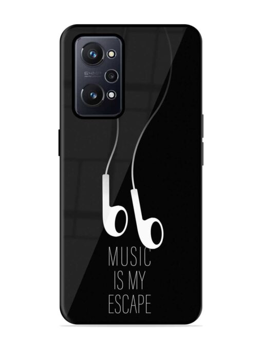 Music Is My Escape Glossy Metal Phone Cover for Realme Gt Neo 3T Zapvi