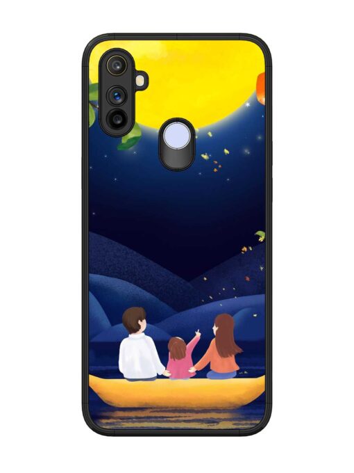 Happy Family And Beautiful View Glossy Metal Phone Cover for Realme Narzo 10A Zapvi