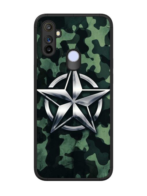 Indian Army Star Design Glossy Metal Phone Cover for Realme Narzo 10A Zapvi