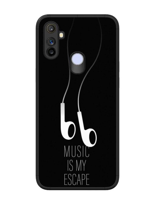 Music Is My Escape Glossy Metal Phone Cover for Realme Narzo 10A Zapvi