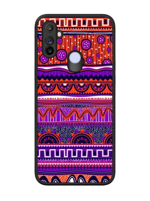 Ethnic Seamless Pattern Glossy Metal TPU Phone Cover for Realme Narzo 10A