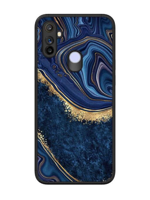 Abstract Background Blue Glossy Metal TPU Phone Cover for Realme Narzo 10A Zapvi