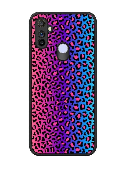 Colorful Leopard Seamless Glossy Metal Phone Cover for Realme Narzo 10A Zapvi