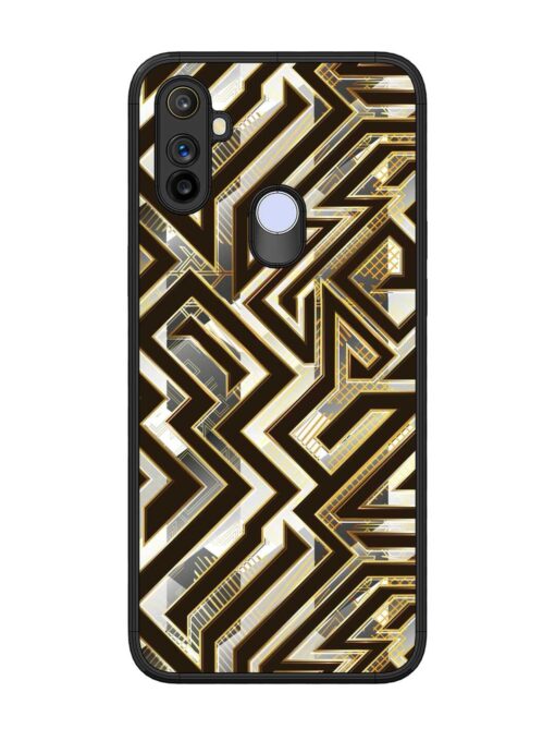 Technology Geometric Seamless Glossy Metal Phone Cover for Realme Narzo 10A