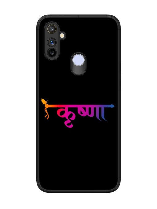 Krishna Typo Glossy Metal Phone Cover for Realme Narzo 10A