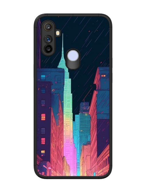 Minimal City Art Glossy Metal Phone Cover for Realme Narzo 10A