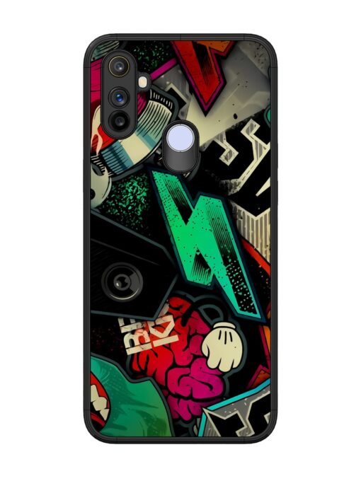 Graffiti Art Glossy Metal Phone Cover for Realme Narzo 10A