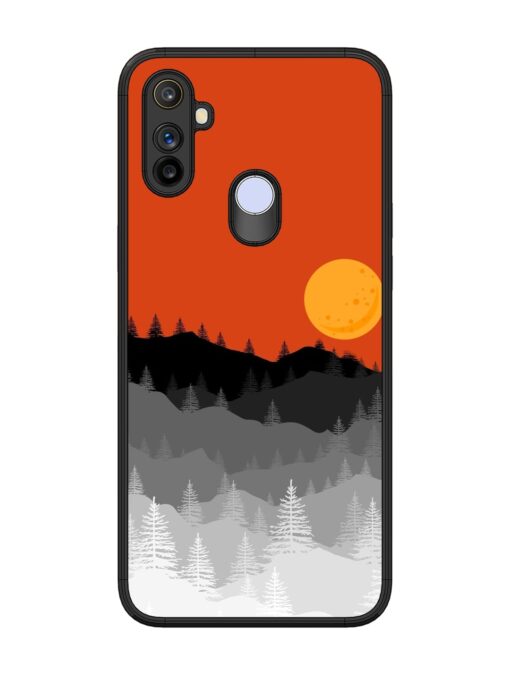 Mountain Lofi Sun Glossy Metal Phone Cover for Realme Narzo 10A