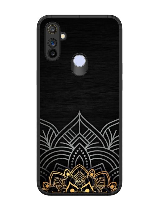 Decorative Golden Pattern Glossy Metal Phone Cover for Realme Narzo 10A