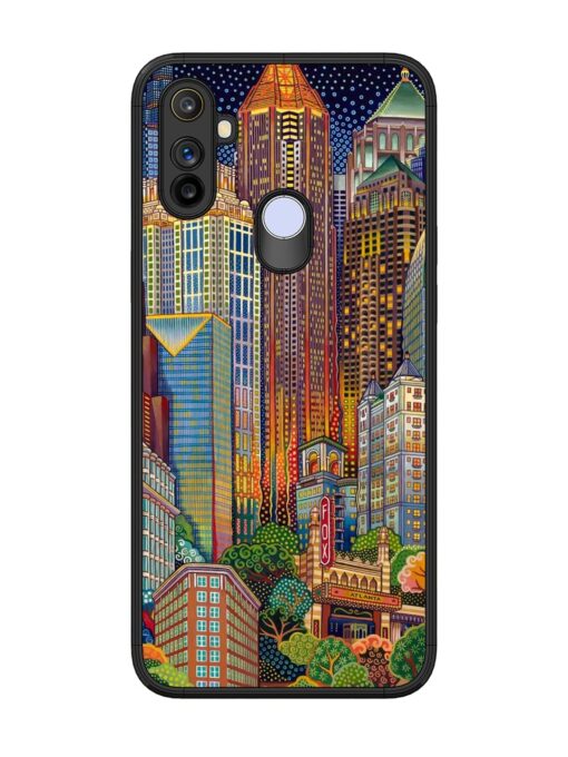 Cityscapes Art Glossy Metal Phone Cover for Realme Narzo 10A