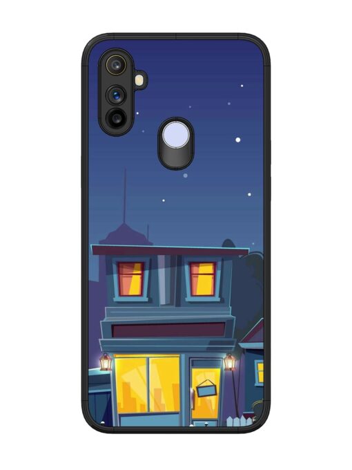 Vector Night House Glossy Metal Phone Cover for Realme Narzo 10A Zapvi