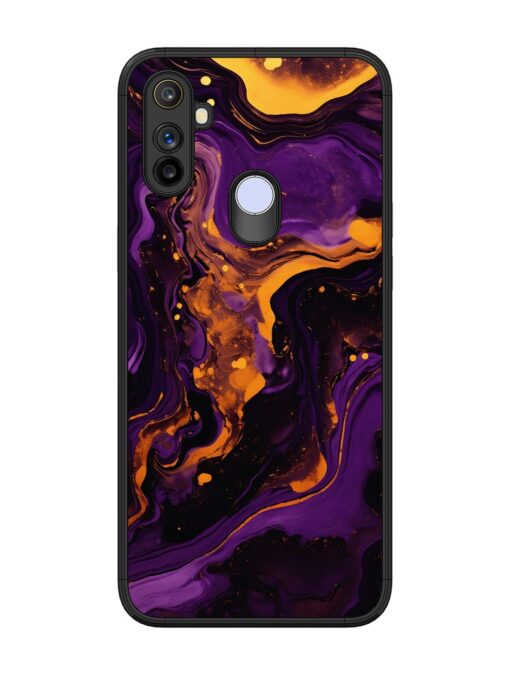 Painting Of A Purple Glossy Metal Phone Cover for Realme Narzo 10A Zapvi