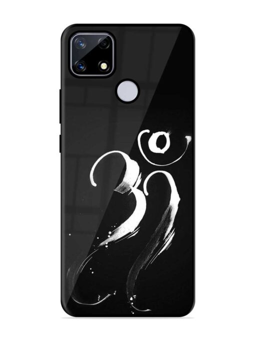 Om Logo Glossy Metal Phone Cover for Realme Narzo 20 Zapvi