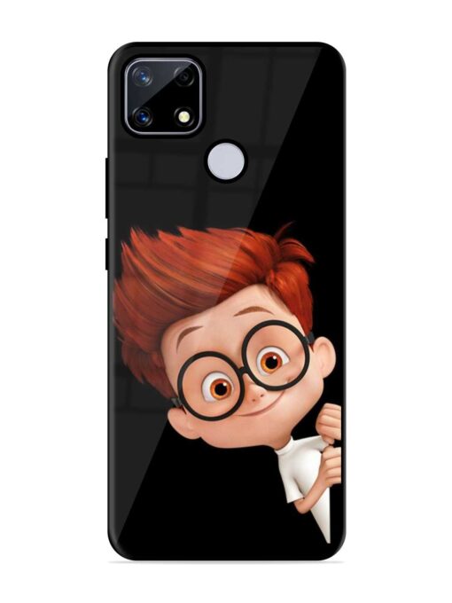 Smart Boy Cartoon Glossy Metal Phone Cover for Realme Narzo 20 Zapvi