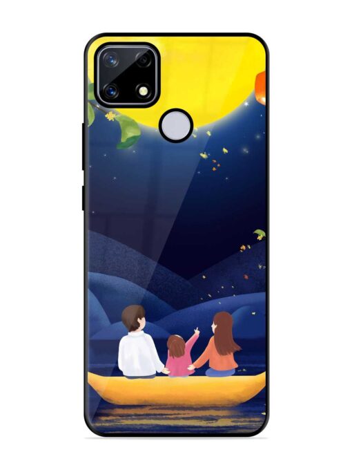 Happy Family And Beautiful View Glossy Metal Phone Cover for Realme Narzo 20 Zapvi