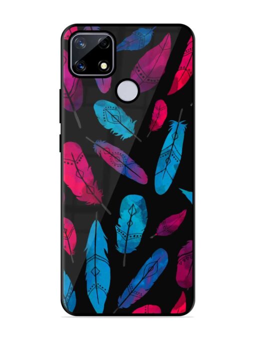 Feather Art Glossy Metal Phone Cover for Realme Narzo 20 Zapvi