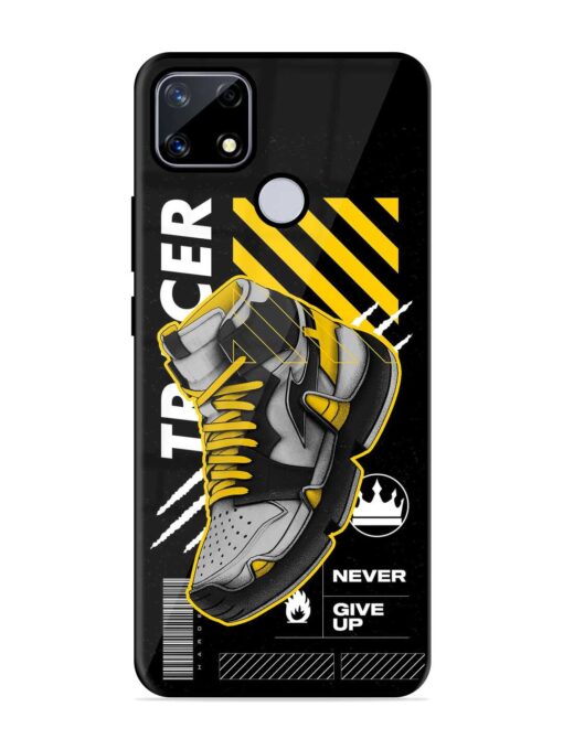 Shoe Background Glossy Metal Phone Cover for Realme Narzo 20 Zapvi